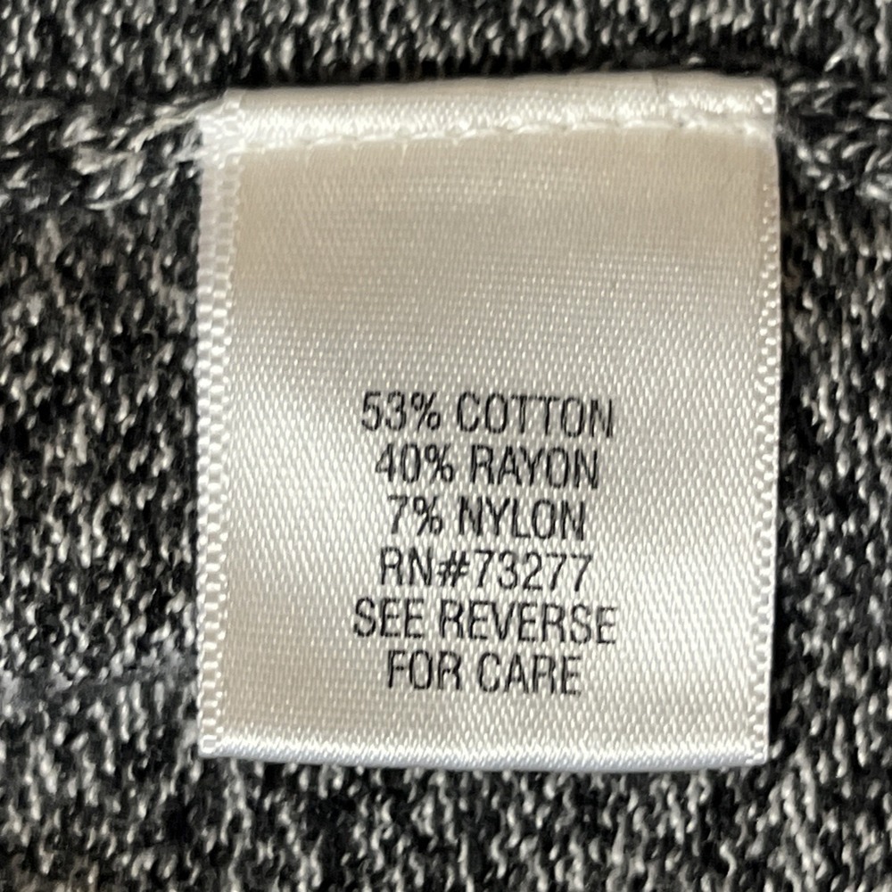 Apt 9 Open Front Knit Cardigan Sz L Heather Charcoal Cinch Back Soft Sweater NWT - Picture 6 of 7